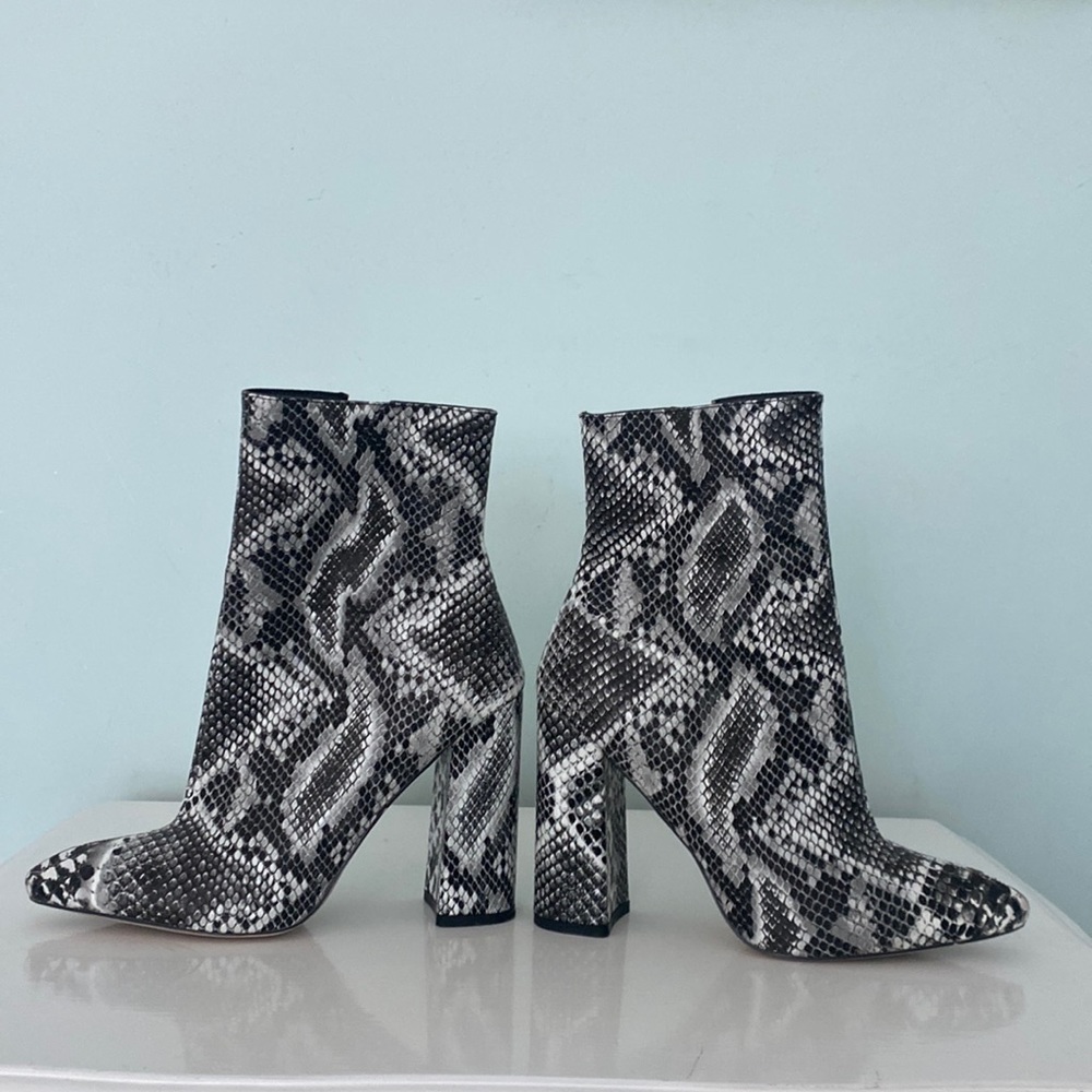Snakeskin Booties